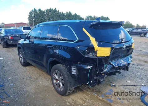 2015 Toyota Highlander Xle V6 from USA, damaged, VIN 5TDJKRFHXFS107188